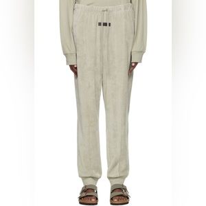 FEAR OF GOD ESSENTIALS green velour lounge pants size M NWT
